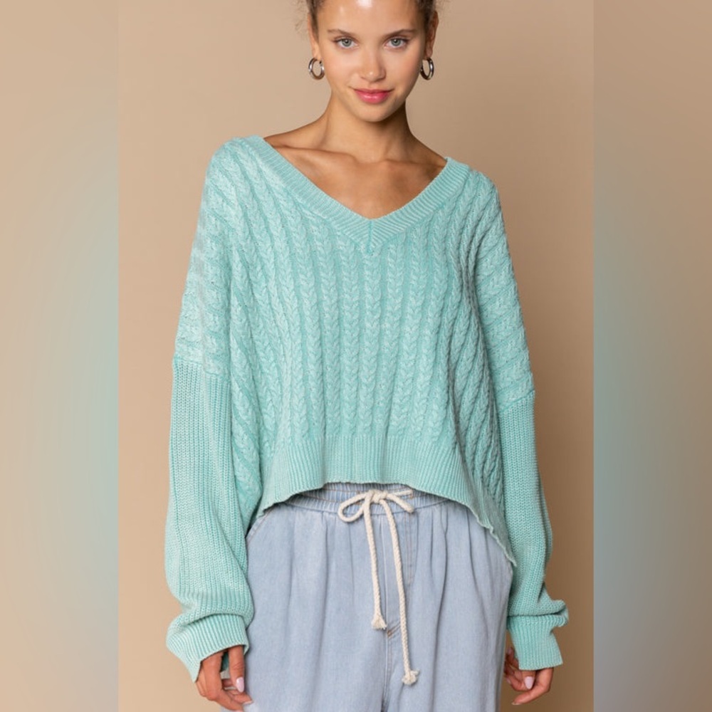 POL Knit Turquoise Sweater – Size M | VGUC